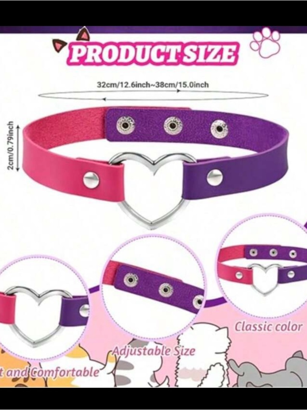 Pink Cosplay Set with Purple-Pink Striped Accessories - Picture 4 of 8